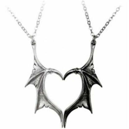 Personalized Couple Necklace Matching Devil Wing Necklaces for Couples Valentine's Gift for Lover-Blongser