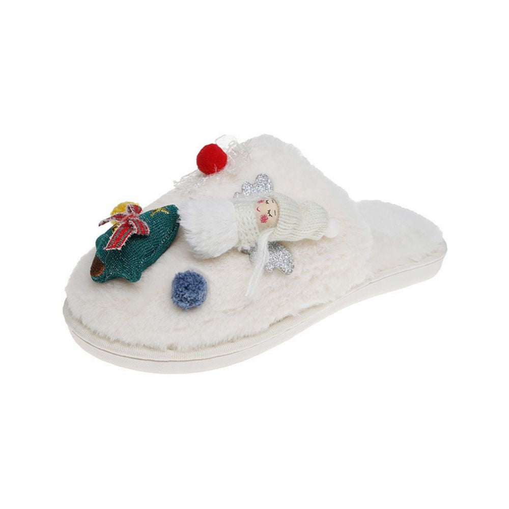 Christmas Slippers Christmas Tree Angel Comfortable Slippers-Blongser