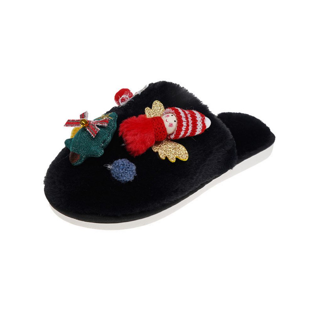 Christmas Slippers Christmas Tree Angel Comfortable Slippers-Blongser