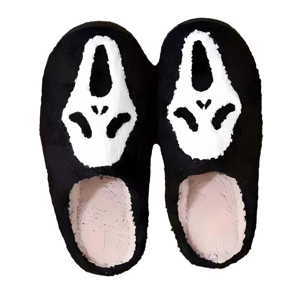 Halloween Slippers Halloween Ghost Shoes Comfortable Soft Home Cotton Slippers-Blongser