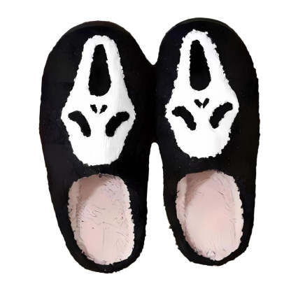 Halloween Slippers Halloween Ghost Shoes Comfortable Soft Home Cotton Slippers-Blongser