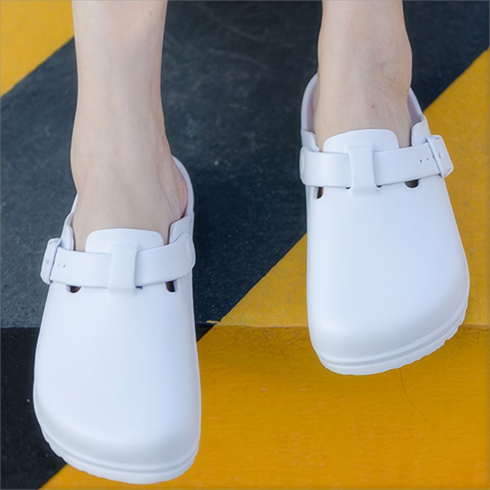 Laboratory Clogs Comfort Mules Close Toe Nurse Shoes Slip On Garden Clogs-Blongser