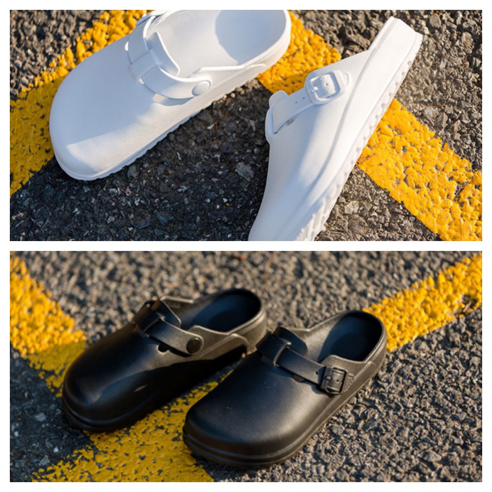 Laboratory Clogs Comfort Mules Close Toe Nurse Shoes Slip On Garden Clogs-Blongser