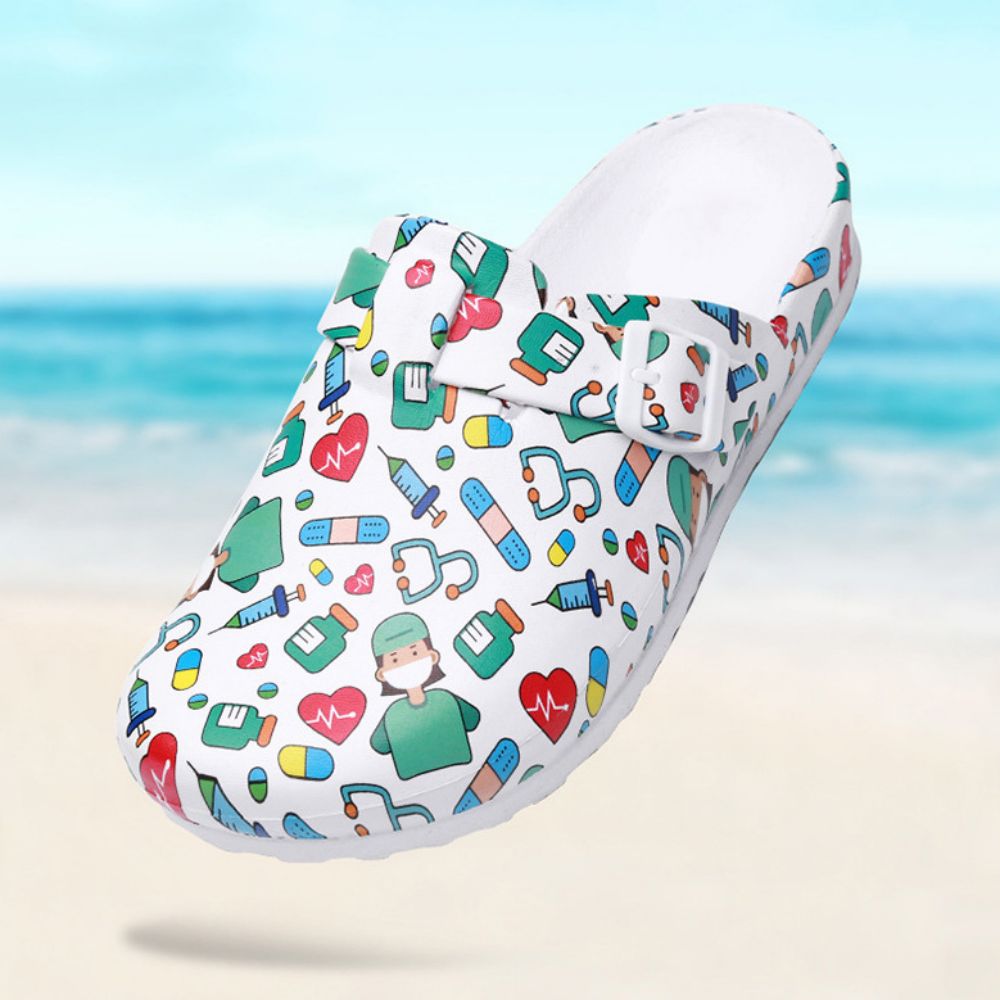Laboratory Clogs Comfort Mules Close Toe Nurse Shoes Slip On Garden Shoes-Blongser