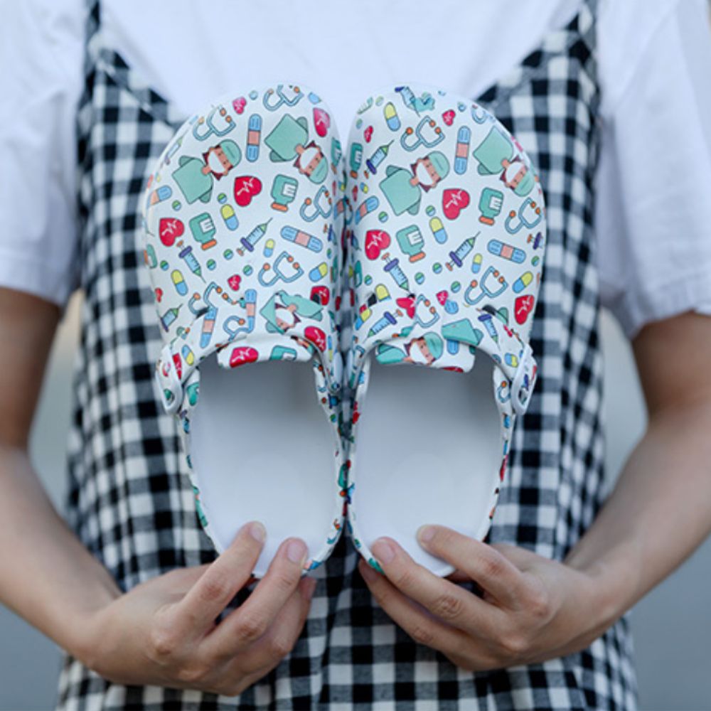 Laboratory Clogs Comfort Mules Close Toe Nurse Shoes Slip On Garden Shoes-Blongser