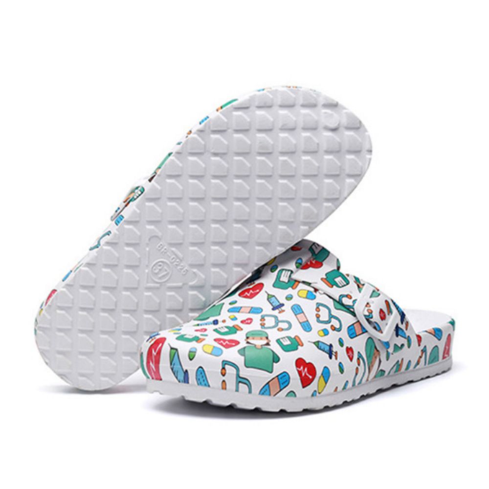 Laboratory Clogs Comfort Mules Close Toe Nurse Shoes Slip On Garden Shoes-Blongser