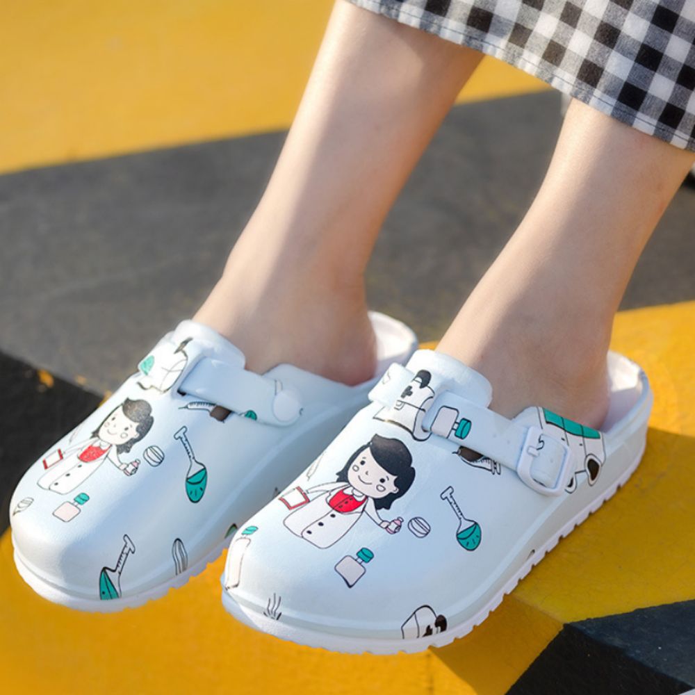 Laboratory Clogs Comfort Mules Close Toe Nurse Shoes Slip On Garden Shoes-Blongser