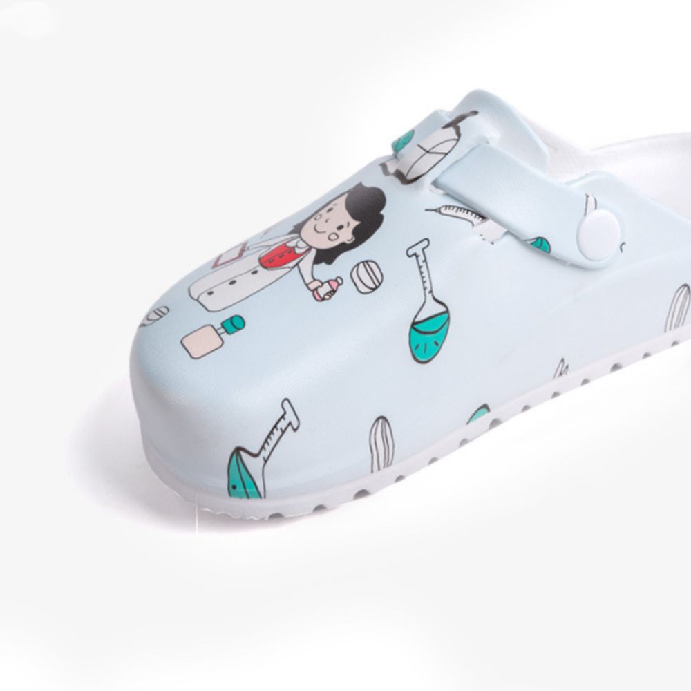 Laboratory Clogs Comfort Mules Close Toe Nurse Shoes Slip On Garden Shoes-Blongser