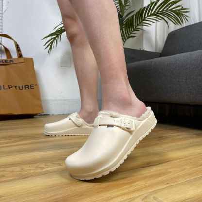 Laboratory Clogs Comfort Mules Close Toe Nurse Shoes Slip On Garden Cotton Slippers-Blongser
