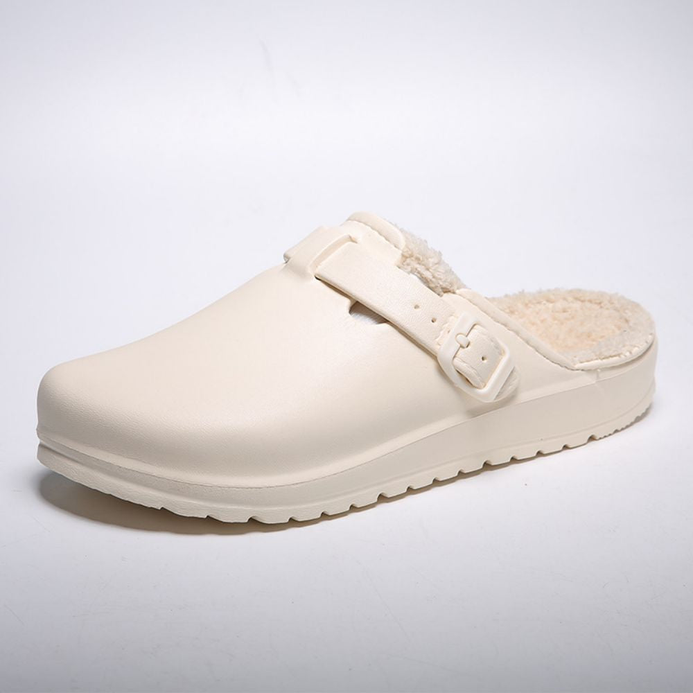 Laboratory Clogs Comfort Mules Close Toe Nurse Shoes Slip On Garden Cotton Slippers-Blongser