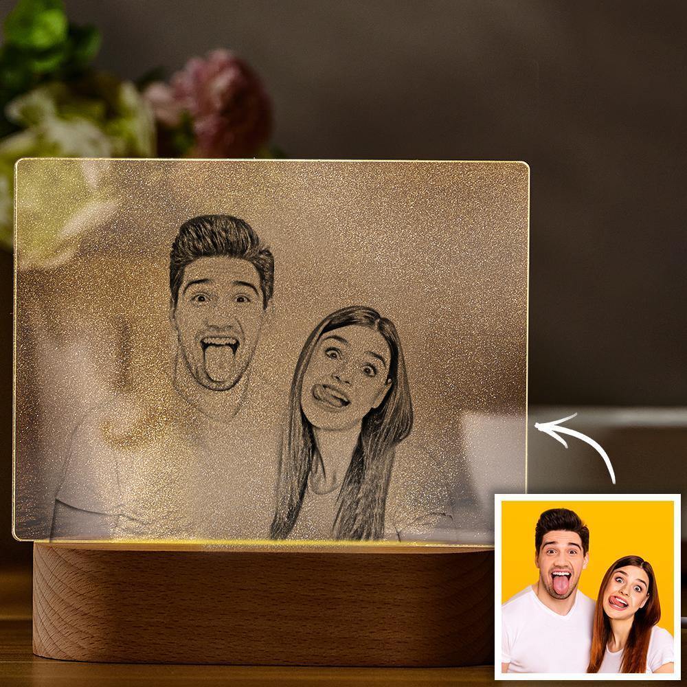 Personalized 2D Engraved Photo Night Light-Blongser