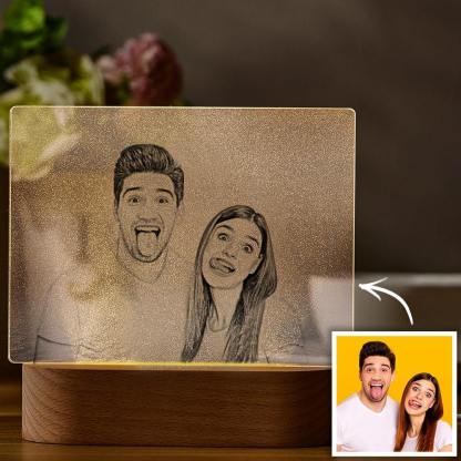 Personalized 2D Engraved Photo Night Light-Blongser
