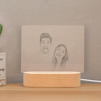 Personalized 2D Engraved Photo Night Light-Blongser