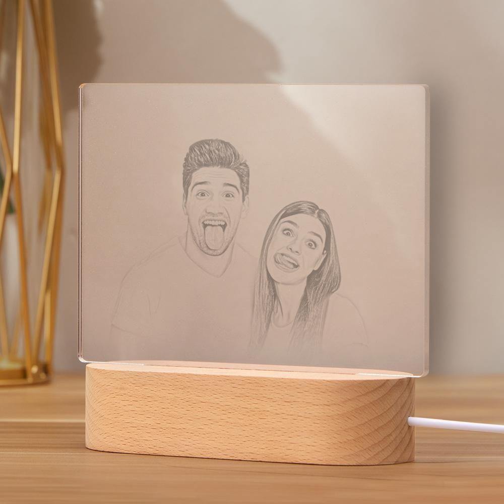 Personalized 2D Engraved Photo Night Light-Blongser