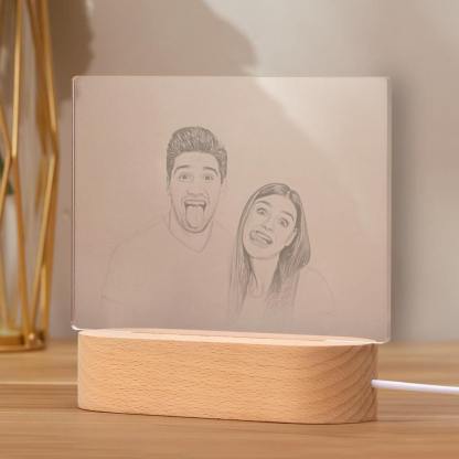 Personalized 2D Engraved Photo Night Light-Blongser