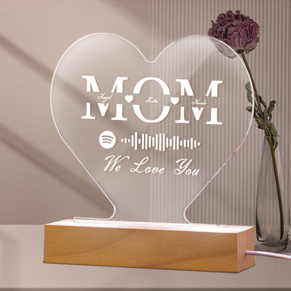 Personalized Night Light, Father's Day Light, LED Light, Custom Engraved Night Light-Blongser