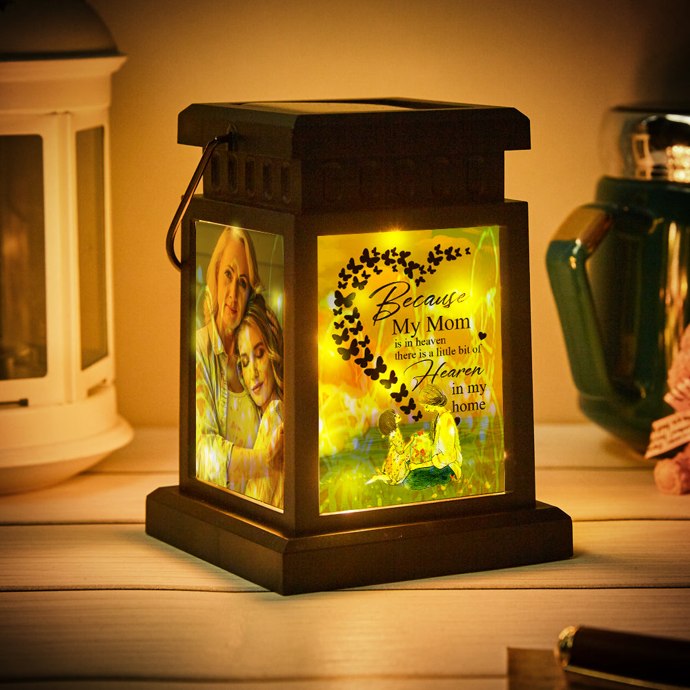 Anniversary Gifts for Couple, Personalized Photo Lantern Nightlight Lamp Memorial Lamp Solar Garden Light-Blongser