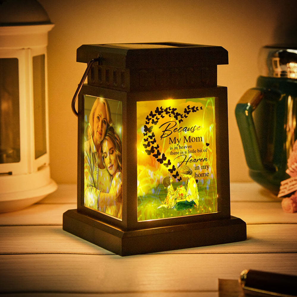 Anniversary Gifts for Couple, Personalized Photo Lantern Nightlight Lamp Memorial Lamp Solar Garden Light-Blongser