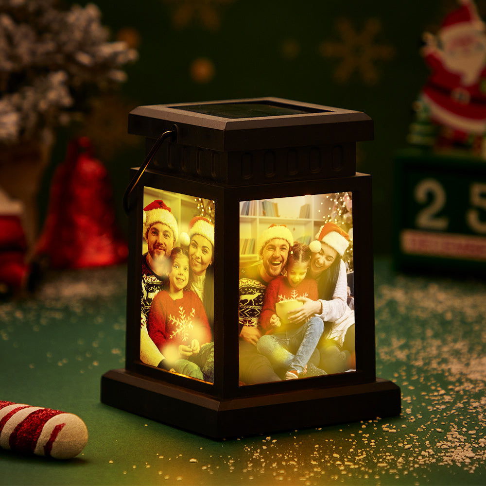 Anniversary Gifts for Couple, Personalized Photo Lantern Nightlight Lamp Memorial Lamp Solar Garden Light-Blongser