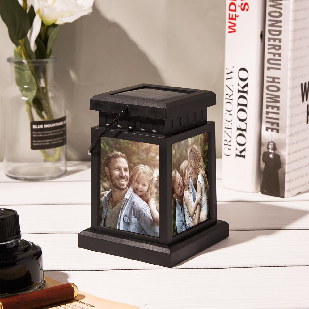 Anniversary Gifts for Couple, Personalized Photo Lantern Nightlight Lamp Memorial Lamp Solar Garden Light-Blongser