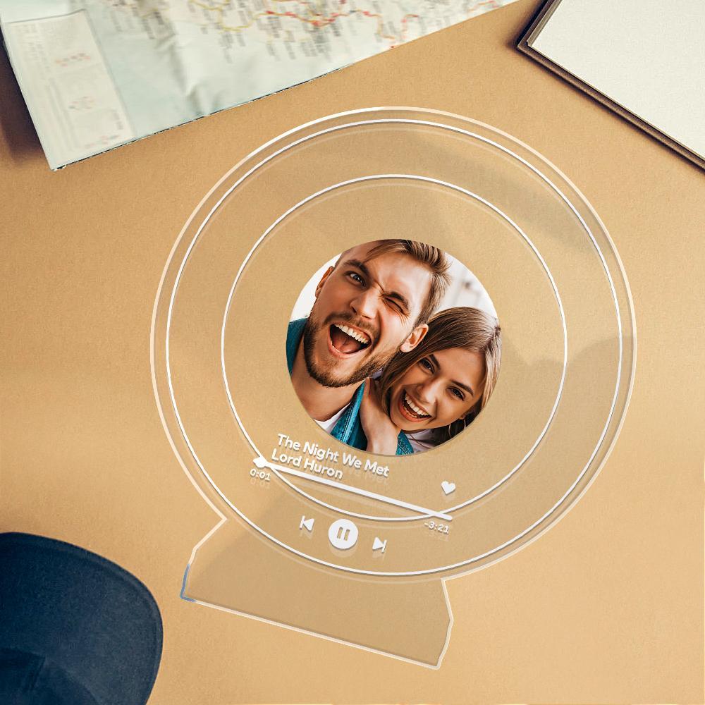 Personalized Gifts With Pictures Custom Night Light Home Decor Custom Song Plaque As Romantic Gift For Couple-Blongser