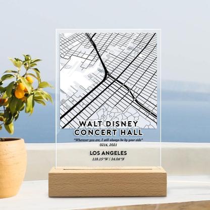 Custom City Map Night light Wall Art Prints Home Decor Night light-Blongser