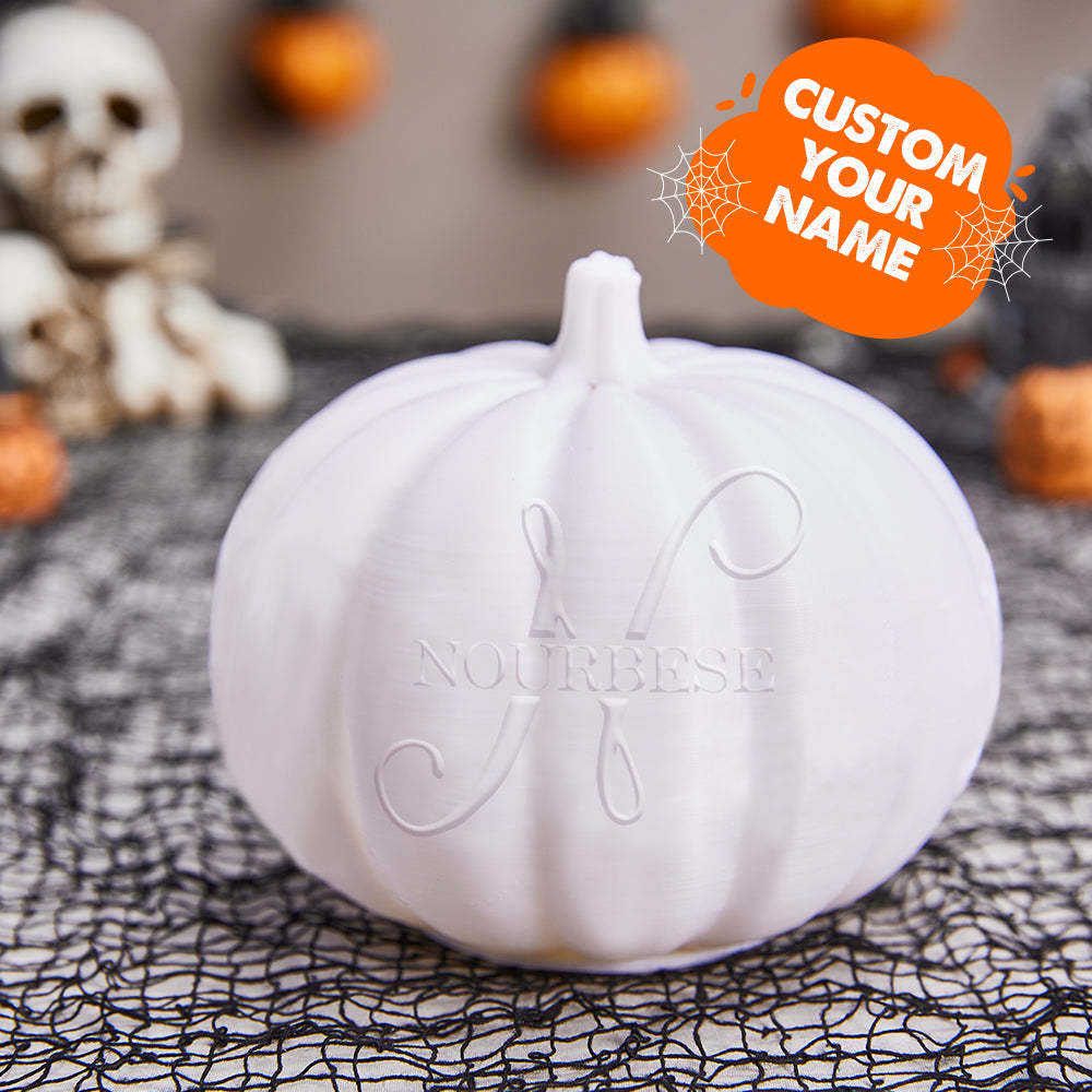 Personalized Halloween Pumpkin Light Custom Name Light Custom Light Up Jack-o-lantern Halloween Gift - N-Blongser