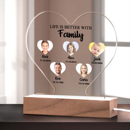 Custom Photo Heart Nightlight-Blongser