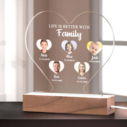 Custom Photo Heart Nightlight-Blongser