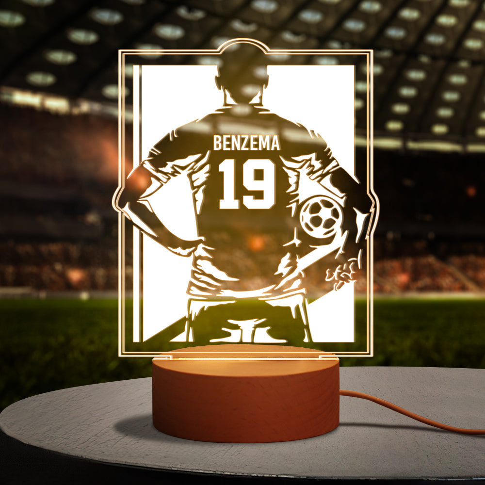 Custom Name Number Football Night Light World Cup Lamp Gifts For Soccer Fans-Blongser
