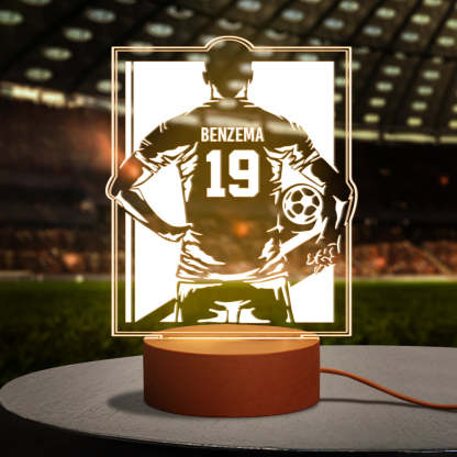 Custom Name Number Football Night Light World Cup Lamp Gifts For Soccer Fans-Blongser