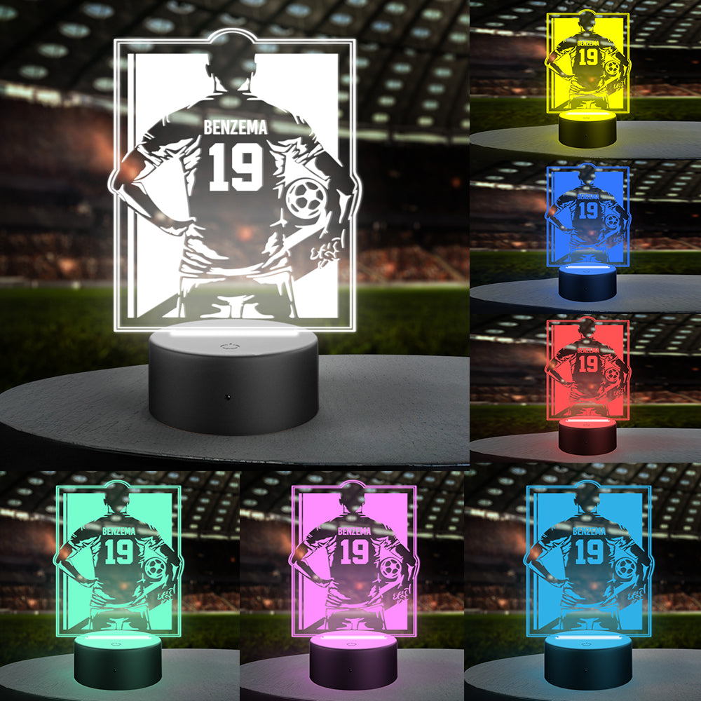 Custom Name Number Football Night Light World Cup Lamp Gifts For Soccer Fans-Blongser