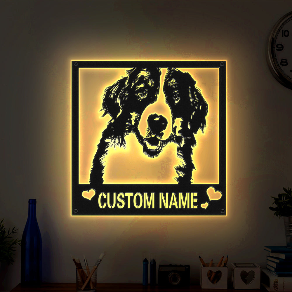 Custom Metal Sign LED Light Personalized Photo Sign Wall Art Home Decor Gift-Blongser