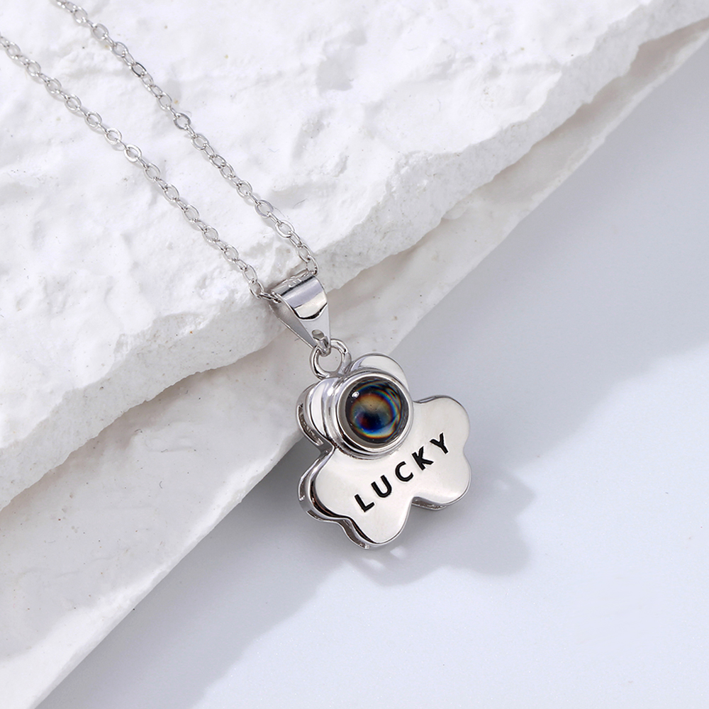 Custom Projection Necklace Lucky Bear Picture Necklace-Blongser