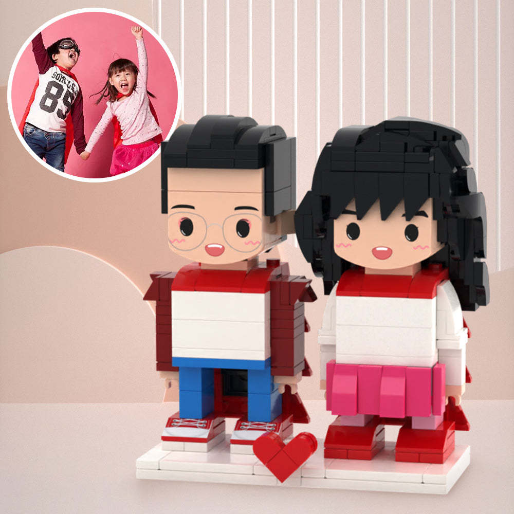 Memories of Children's Growth 2 People Full Custom Brick Figures Customize Brick Figures Small Particle Block Toys-Blongser
