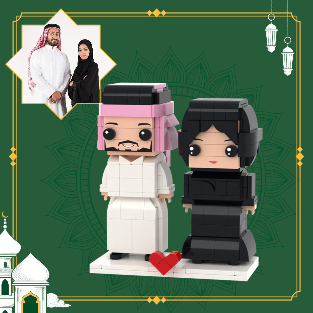 Anniversary Gifts Full Custom 2 People Brick Figures Custom Brick Figures Small Particle Block Toy-Blongser