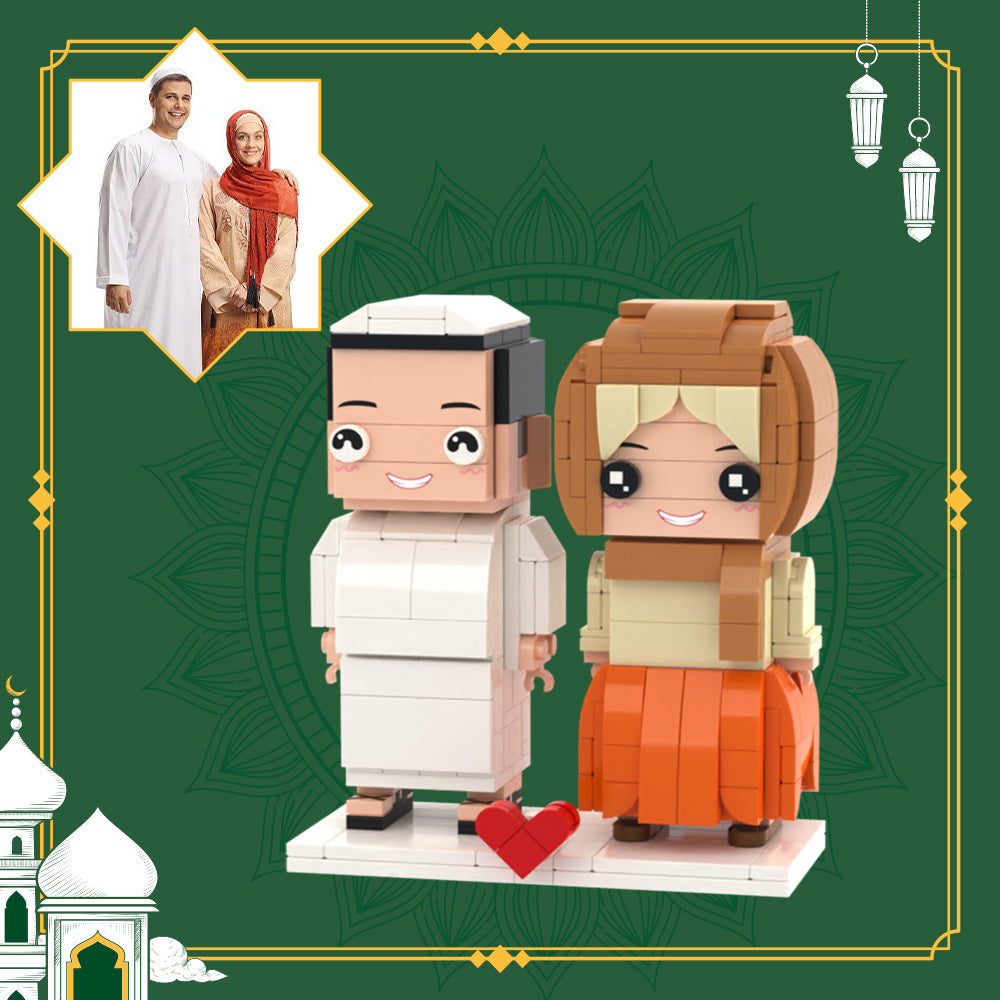 Gifts for Elders Full Custom 2 People Brick Figures Custom Brick Figures Small Particle Block Toy-Blongser