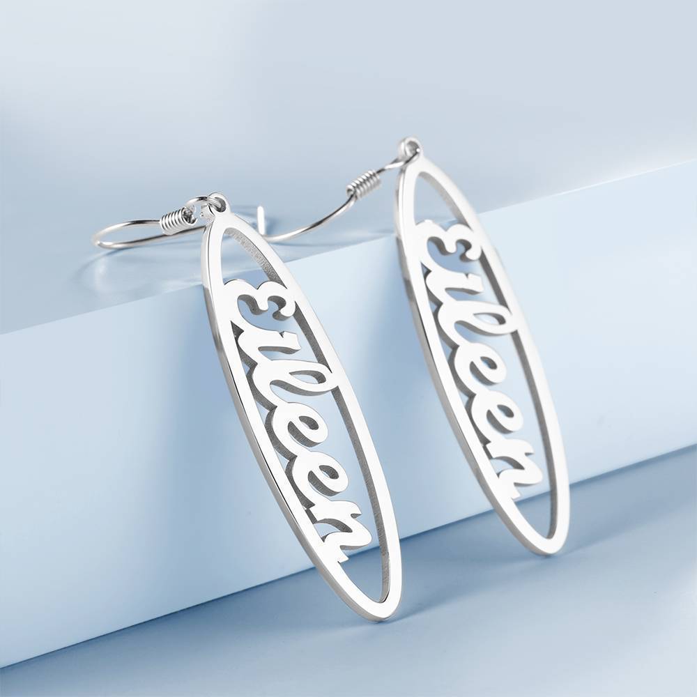 Custom Name Drop Earrings-Blongser