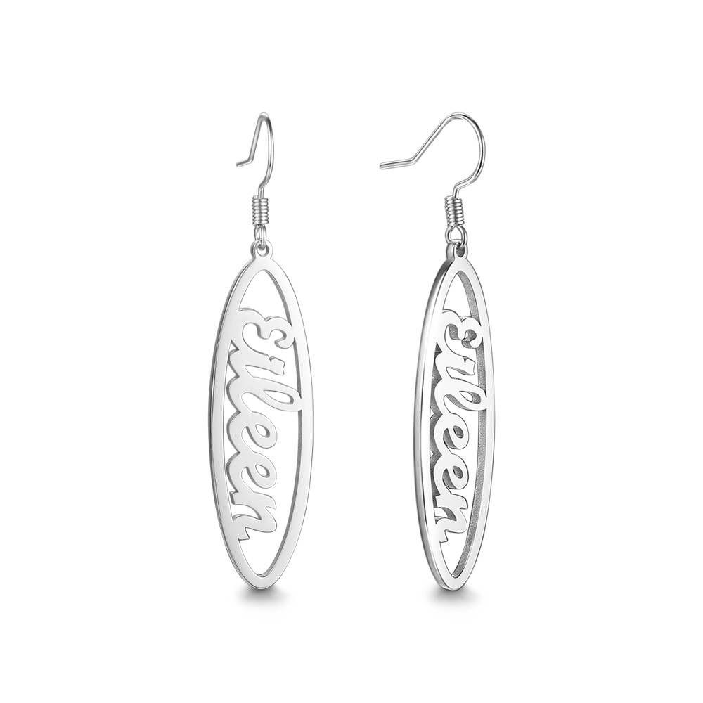 Custom Name Drop Earrings-Blongser