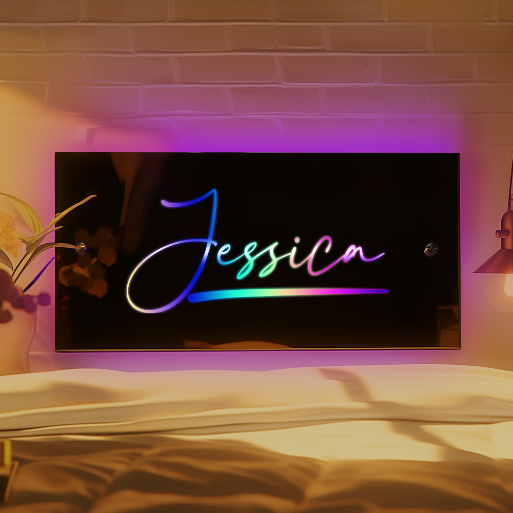 Hot Sale Personalised Name Mirror - Light Up Mirror-Blongser