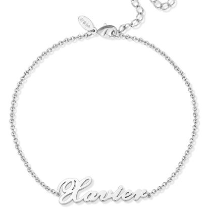 Personalized Name Anklet Sterling Silver-Blongser