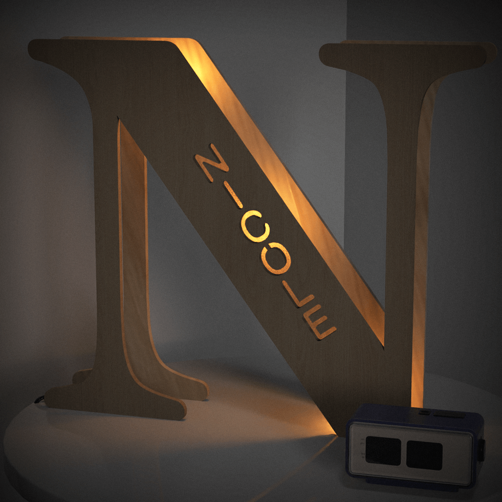 Personalized Name Wooden Letter Night Light 28CM-Blongser