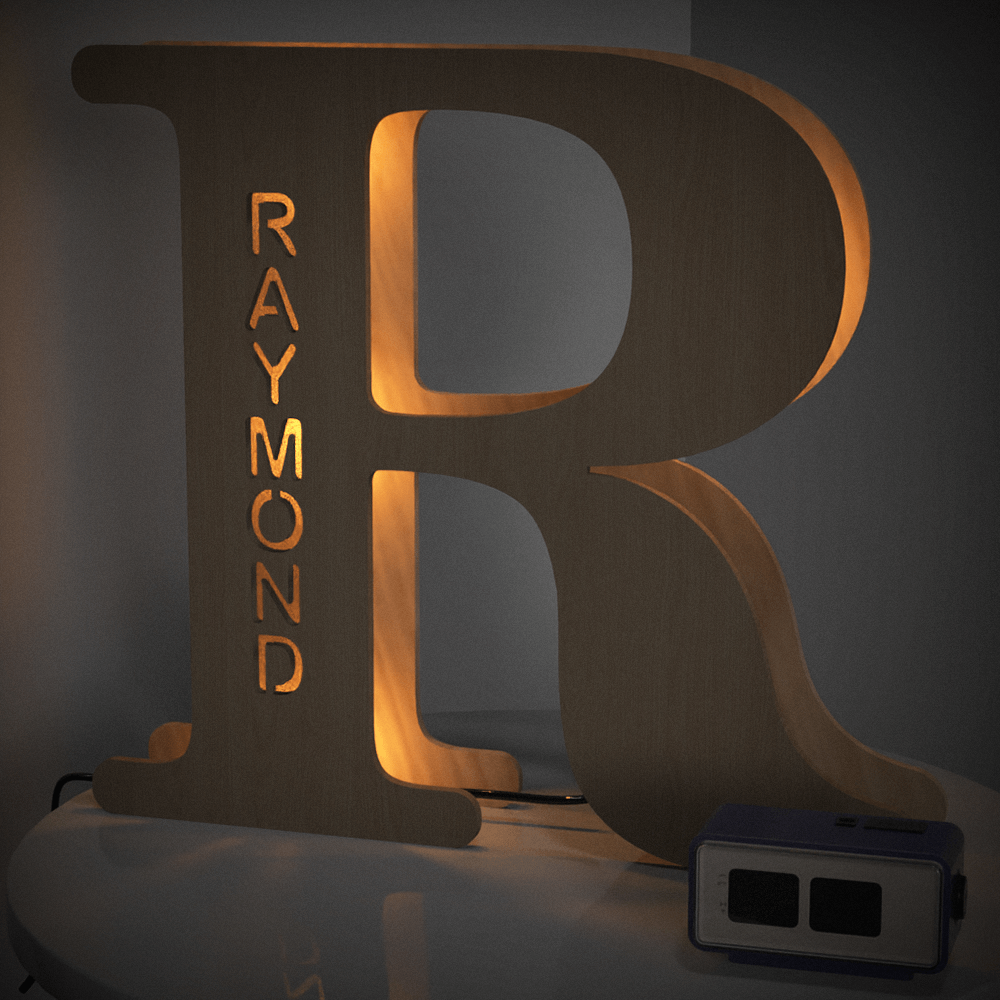 Personalized Name Wooden Letter Night Light 28CM-Blongser