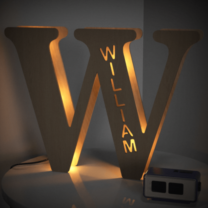 Personalized Name Wooden Letter Night Light 28CM-Blongser
