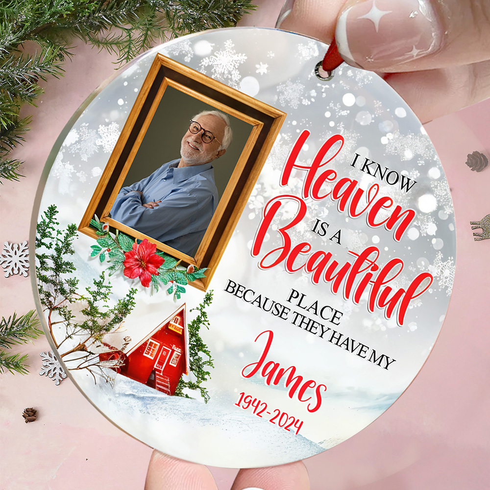 Personalized Memorial Ornament Christmas Photo Ornament for Christmas Gift-Blongser