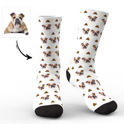 Custom Face Socks Personalized Dog Photo Socks-Blongser