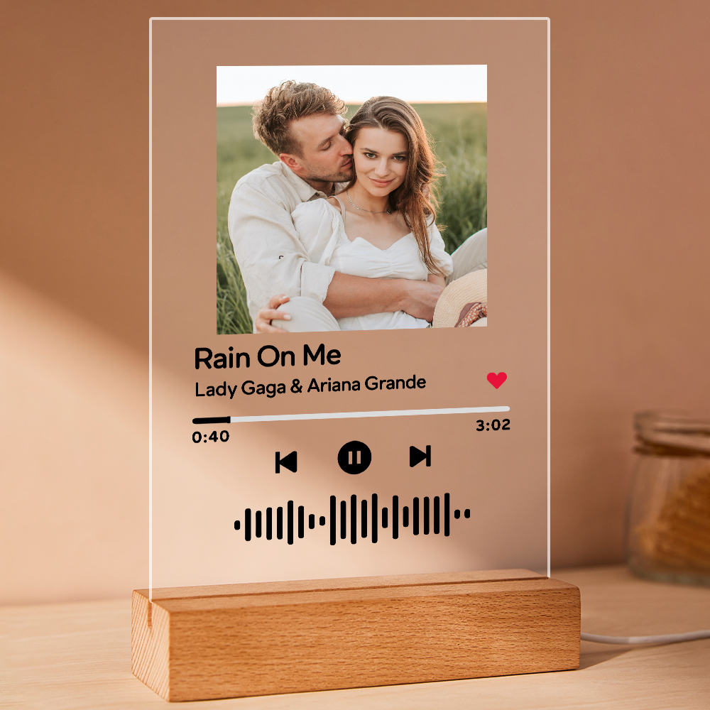 Personalized Music Album Night Light Scannable Code Night Lamp 15*22CM-Blongser