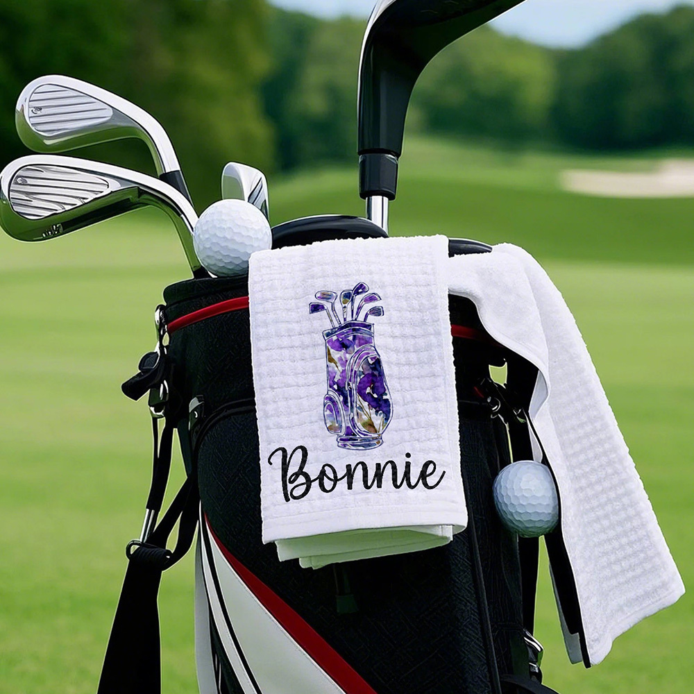 Personalized Golf Towel with Hanging Clip Golfing Clubs Golf Towel Gift for Golf Lovers-Blongser