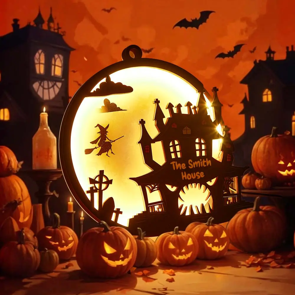 Custom Halloween Light with Name Halloween Home Decor Night Lamp for Halloween Gift-Blongser