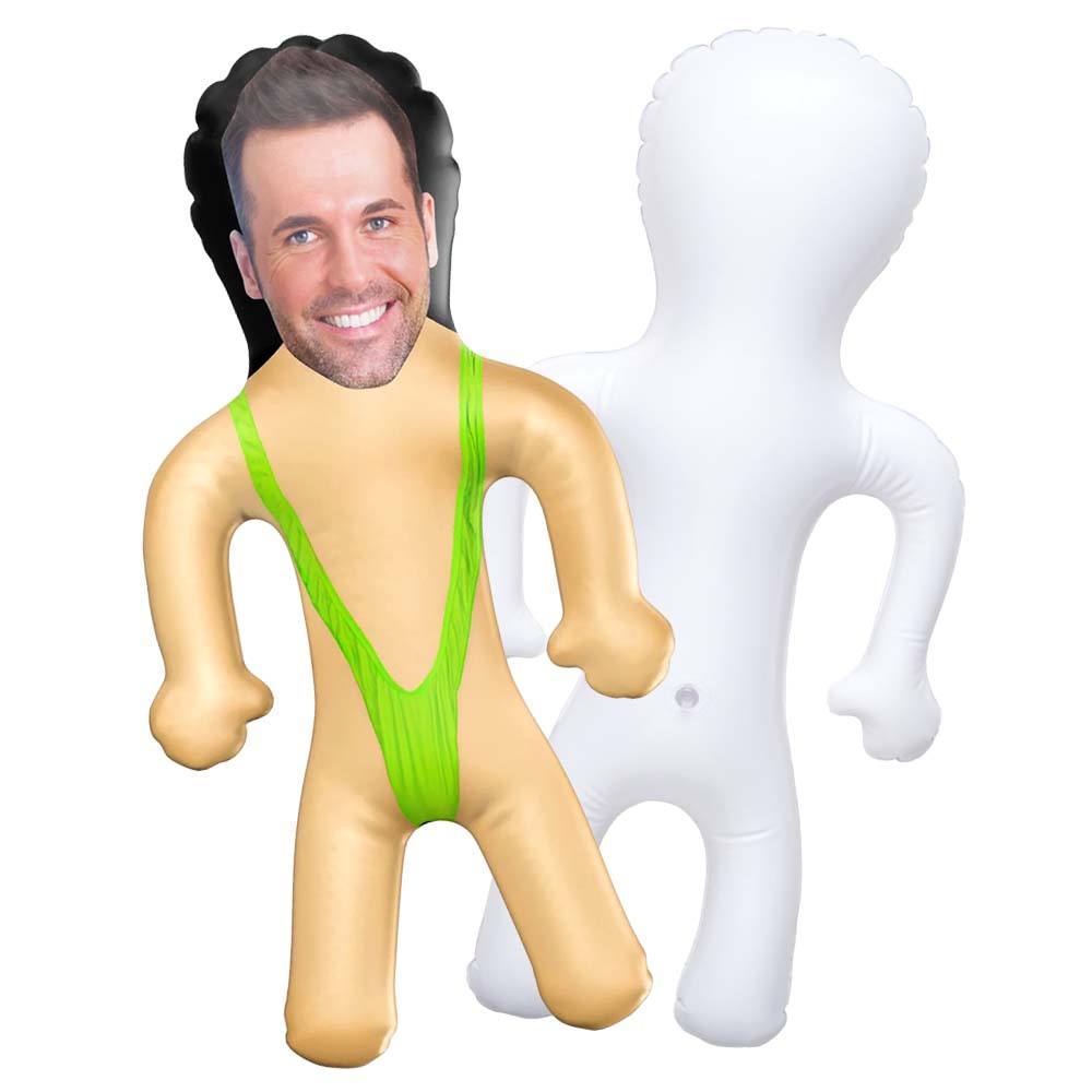 Customized Photo Man Balloon Funny Balloon Men's Balloon Bib Pants Party Favours Funny Gifts Blow up doll Inflatable Doll-Blongser